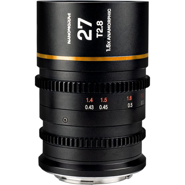 Venus Optics Laowa Nanomorph 27mm T2.8 1.5x S35 Anamorphic Lens (Nikon Z, Amber Flare)
