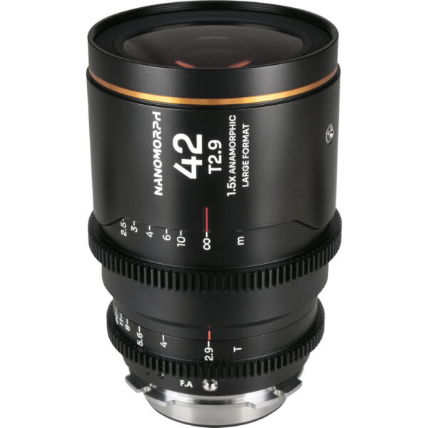 Venus Optics Laowa Nanomorph 42mm T2.9 LF Anamorphic Lens (ARRI PL & Canon EF, Amber Flare)