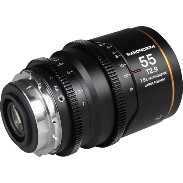 Venus Optics Laowa Nanomorph 55mm T2.9 1.5x LF Anamorphic Lens (ARRI PL & Canon EF, Amber Flare) view 4