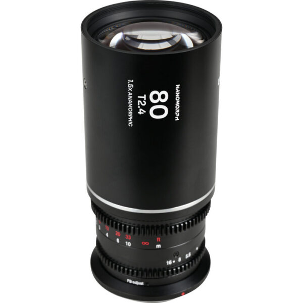 Venus Optics Laowa Nanomorph 80mm T2.4 1.5x S35 Anamorphic Lens (DJI DL, Silver Flare)