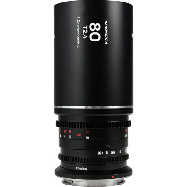 Venus Optics Laowa Nanomorph 80mm T2.4 1.5x S35 Anamorphic Lens (DJI DL, Silver Flare)