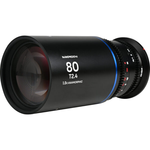 Venus Optics Laowa Nanomorph 80mm T2.4 1.5x S35 Anamorphic Lens (Leica L, Blue Flare) view 3