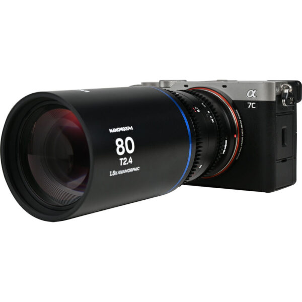 Venus Optics Laowa Nanomorph 80mm T2.4 1.5x S35 Anamorphic Lens (Micro Four Thirds, Blue Flare) view 6