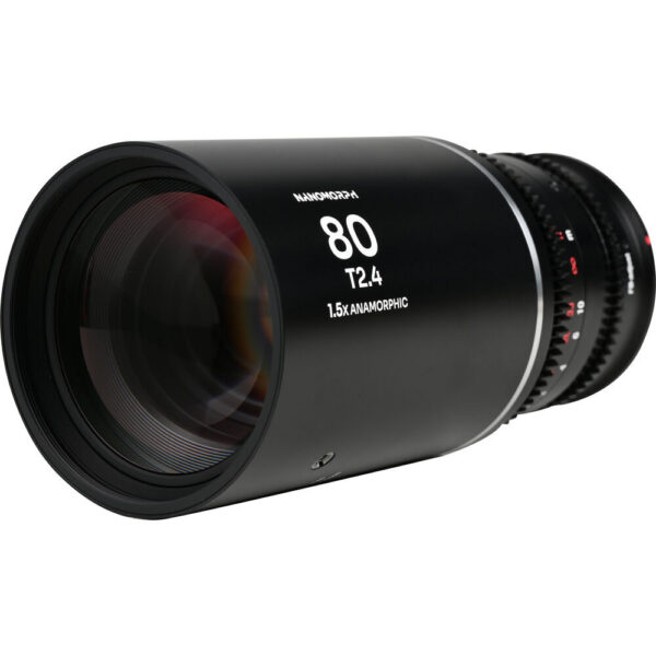 Venus Optics Laowa Nanomorph 80mm T2.4 1.5x S35 Anamorphic Lens (Sony E, Silver Flare) view 3