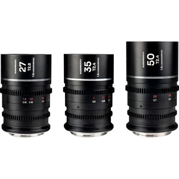 Venus Optics Laowa Nanomorph S35 Anamorphic Prime 3-Lens Bundle (Canon RF, Silver Flare) view 4