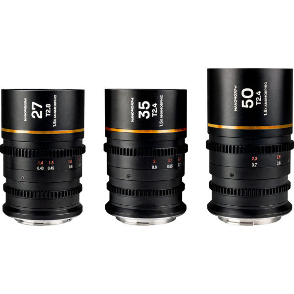 Venus Optics Laowa Nanomorph S35 Anamorphic Prime 3-Lens Bundle (Sony E, Amber Flare) view 4