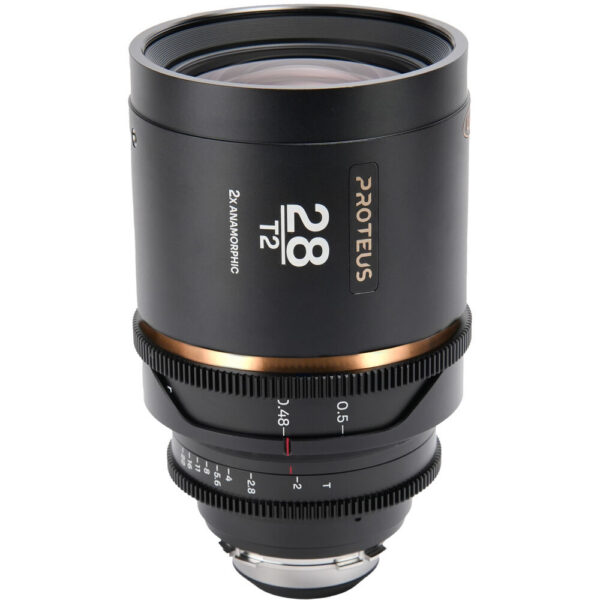 Venus Optics Laowa Proteus 2x Anamorphic 28mm T2 Lens (PL/EF, Feet, Amber Flare)