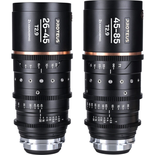 Venus Optics Laowa Proteus 2x S35 Anamorphic T2.9 2-Lens Kit (ARRI PL, Feet, Amber Flare) view 3