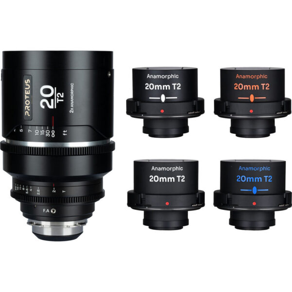 Venus Optics Laowa Proteus Flex 2x Anamorphic 20mm T2 Lens (ARRI PL/Canon EF, 4 Flare Colors)