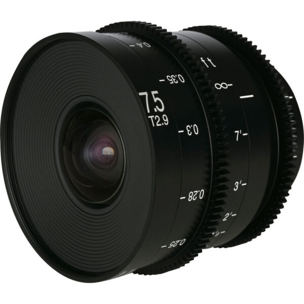 Venus Optics Laowa Zero-D S35 7.5mm T/2.9 Cine Lens (FUJIFILM X, Feet/Meters) view 3