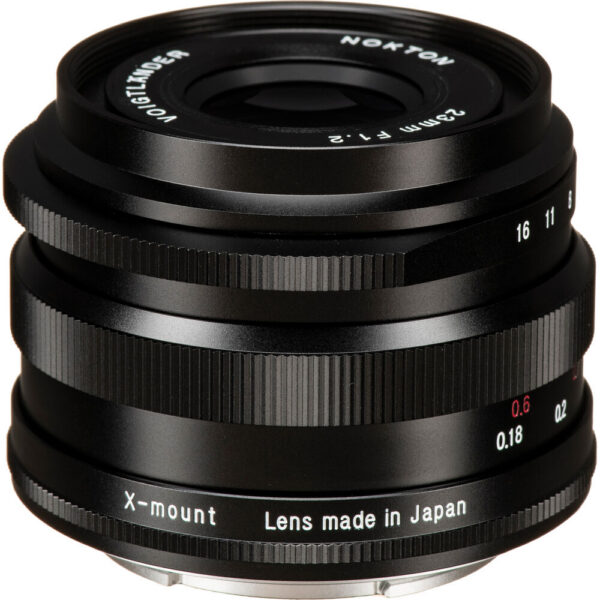 Voigtlander Nokton 23mm f/1.2 Aspherical Lens (FUJIFILM X, Black)
