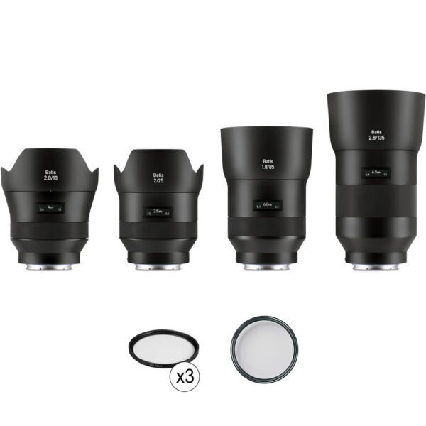 ZEISS Batis 4-Lens Kit with UV Filters for Sony E view 7