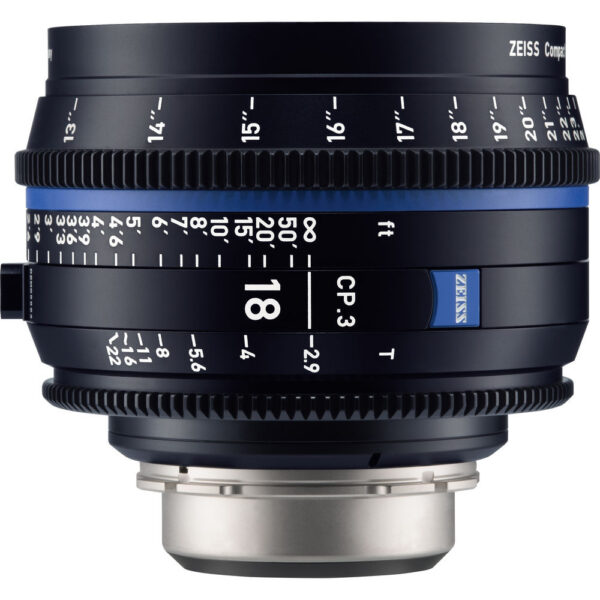 ZEISS CP.3 18mm T2.9 Compact Prime Lens (MFT Mount, Feet)