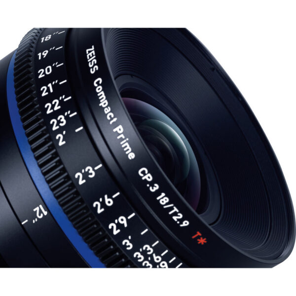 ZEISS CP.3 18mm T2.9 Compact Prime Lens (Sony E Mount, Feet) view 7