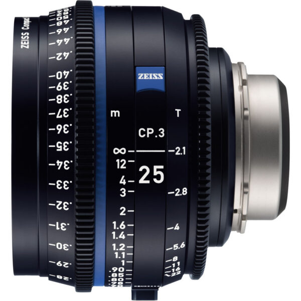 ZEISS CP.3 25mm T2.1 Compact Prime Lens (PL Mount, Feet) view 2